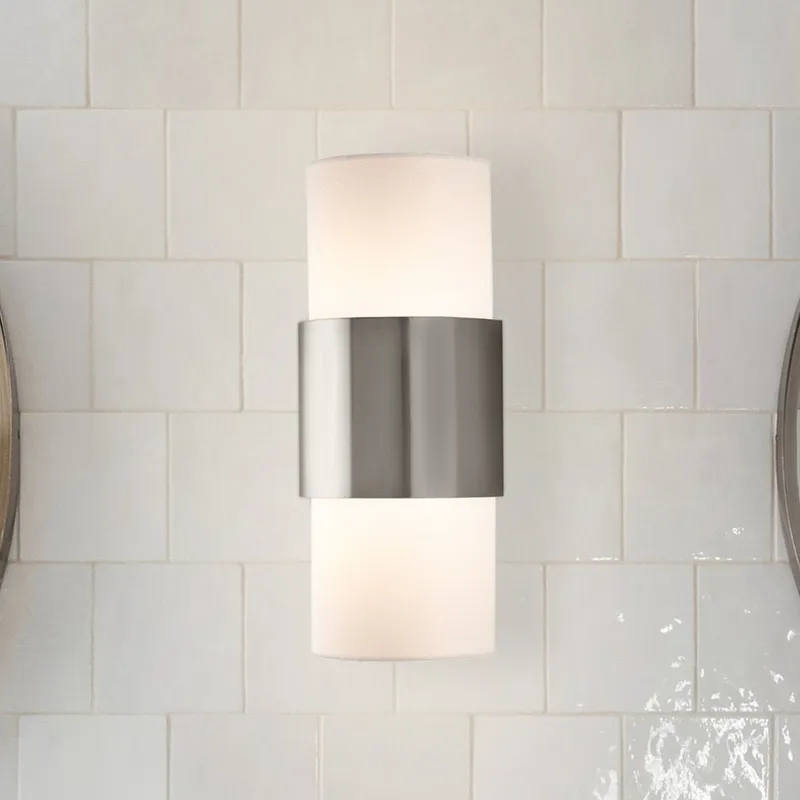 UHP4862 Minimalist Indoor Wall Sconce, 17''H x 4-7/8"W x 7-7/8''D, Brushed Nickel Finish, Rochester Collection — Urban Ambiance LED Wall Lights 60.0W 3000K