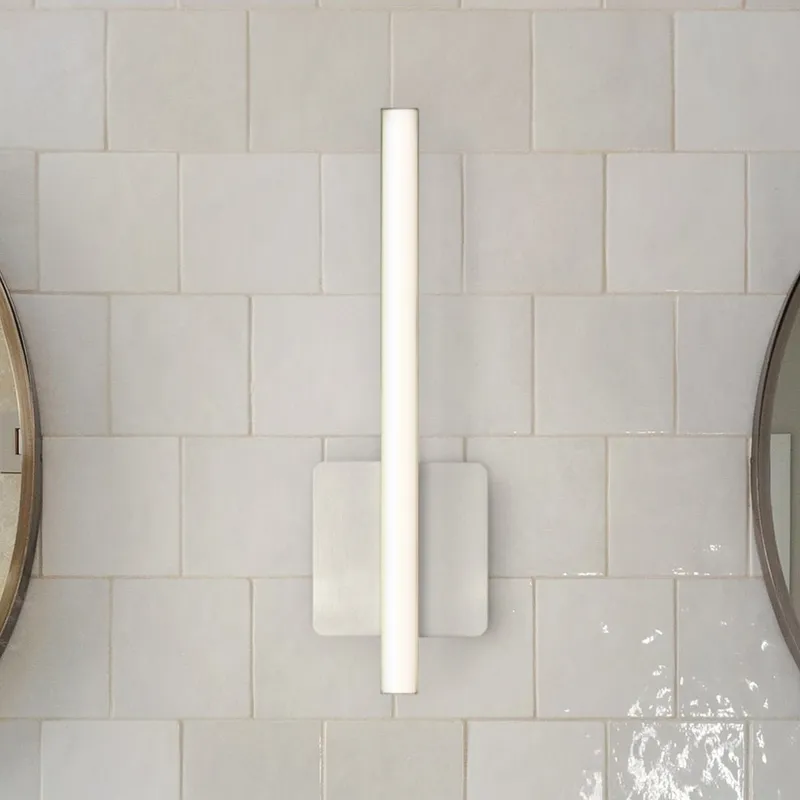 UHP4816 Minimalist Indoor Bath Light, 16''H x 2.09"W x 4-13/164''D, Brushed Nickel Finish, Mandan Collection — Urban Ambiance LED Smart & Connected Lighting 11.0W 3000K