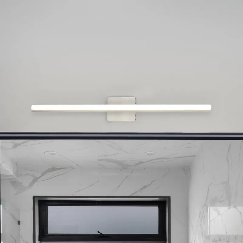 UHP4814 Minimalist Indoor Bath Light, 4-13/164''H x 2.09"W x 32''D, Brushed Nickel Finish, Mandan Collection — Urban Ambiance LED Linear Lights 22.0W 3000K