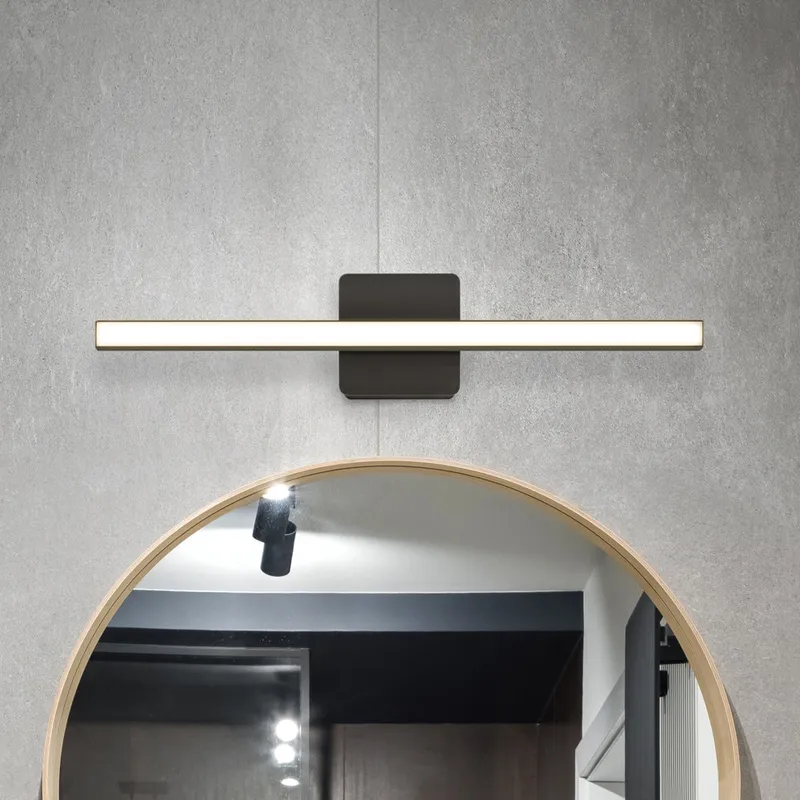 UHP4813 Minimalist Indoor Bath Light, 4-13/164''H x 2.09"W x 24''D, Matte Black Finish, Mandan Collection — Urban Ambiance LED Linear Lights 18.0W 3000K
