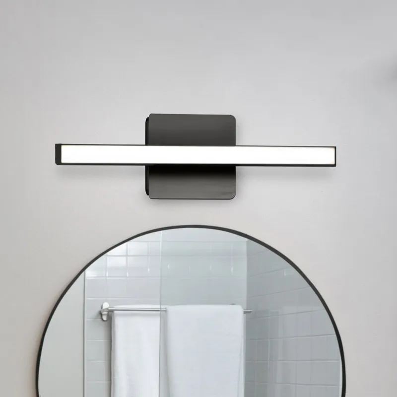 UHP4812 Minimalist Indoor Bath Light, 4-13/164''H x 2.09"W x 16''D, Matte Black Finish, Mandan Collection — Urban Ambiance LED Linear Lights 11.0W 3000K