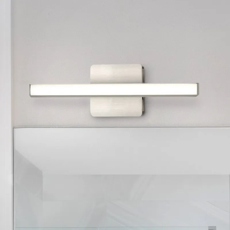 UHP4811 Minimalist Indoor Bath Light, 4-13/164''H x 2.09"W x 16''D, Brushed Nickel Finish, Mandan Collection — Urban Ambiance LED Linear Lights 11.0W 3000K