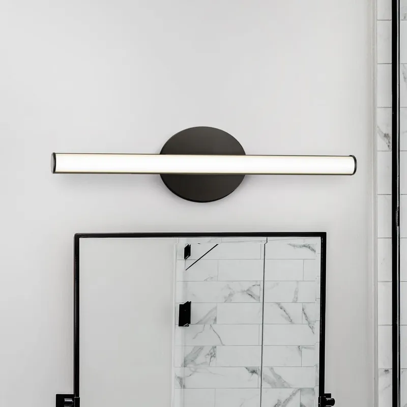 UHP4803 Minimalist Indoor Bath Light, 5-3/48''H x 3"W x 24''D, Matte Black Finish, Winsen Collection — Urban Ambiance LED Linear Lights 18.0W 3000K