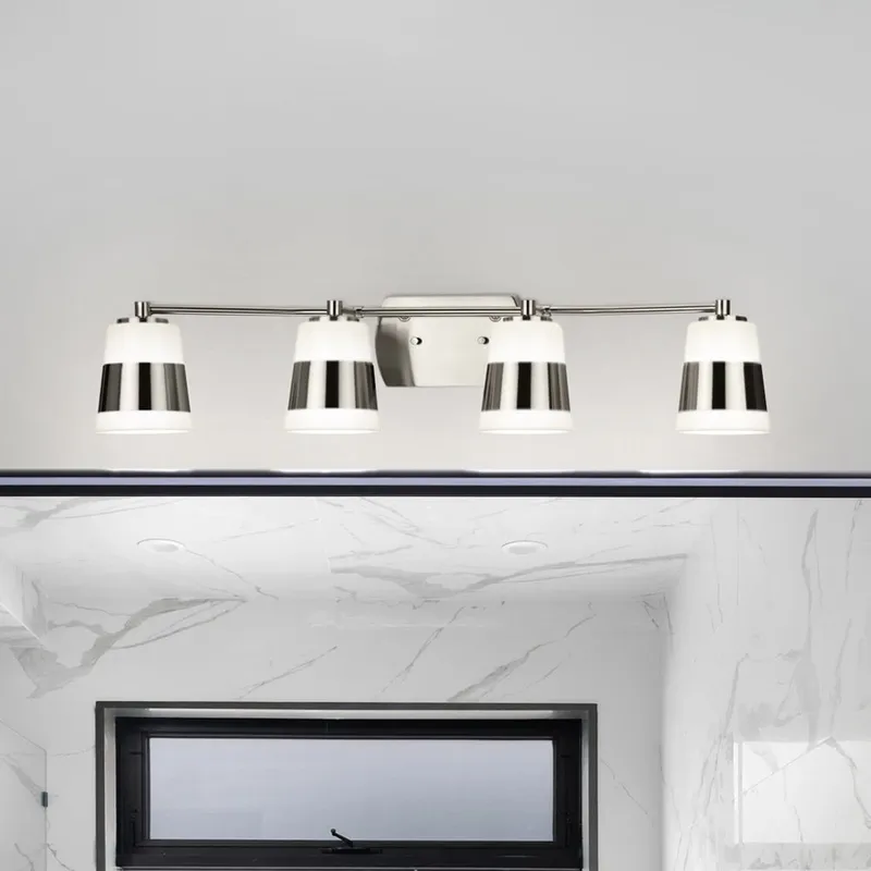 UHP4649 Modern Indoor Bath Light, 7''H x 6-3/4"W x 34''D, Brushed Nickel Finish, Rheine Collection — Urban Ambiance LED Linear Lights 100.0W 3000K