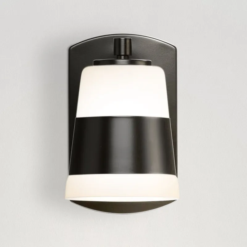 UHP4642 Modern Indoor Bath Light, 7-7/8''H x 6-3/4"W x 4-3/4''D, Matte Black Finish, Rheine Collection — Urban Ambiance LED Smart & Connected Lighting 100.0W 3000K