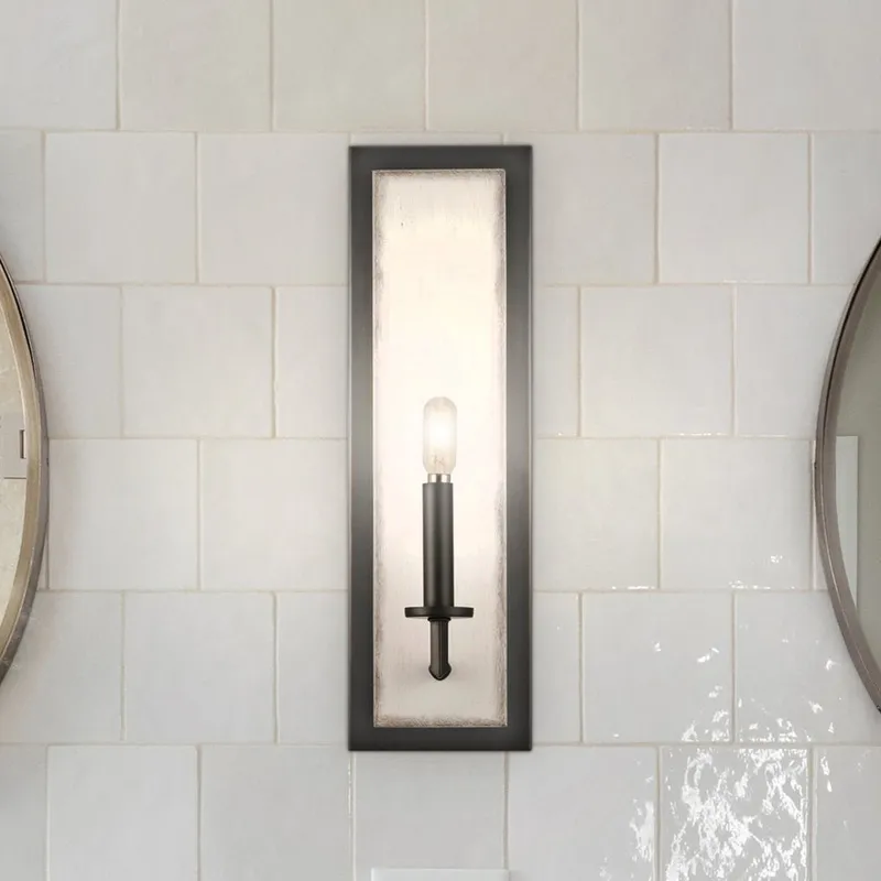 UHP4571 Posh Indoor Wall Sconce, 18-1/8''H x 4-1/2"W x 5-1/2''D, Matte Black Finish, Spartanburg Collection — Urban Ambiance LED Wall Lights 60.0W 3000K