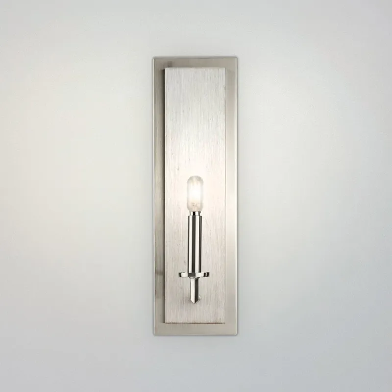 UHP4570 Posh Indoor Wall Sconce, 18-1/8''H x 4-1/2"W x 5-1/2''D, Brushed Nickel Finish, Spartanburg Collection — Urban Ambiance LED Wall Lights 60.0W 3000K