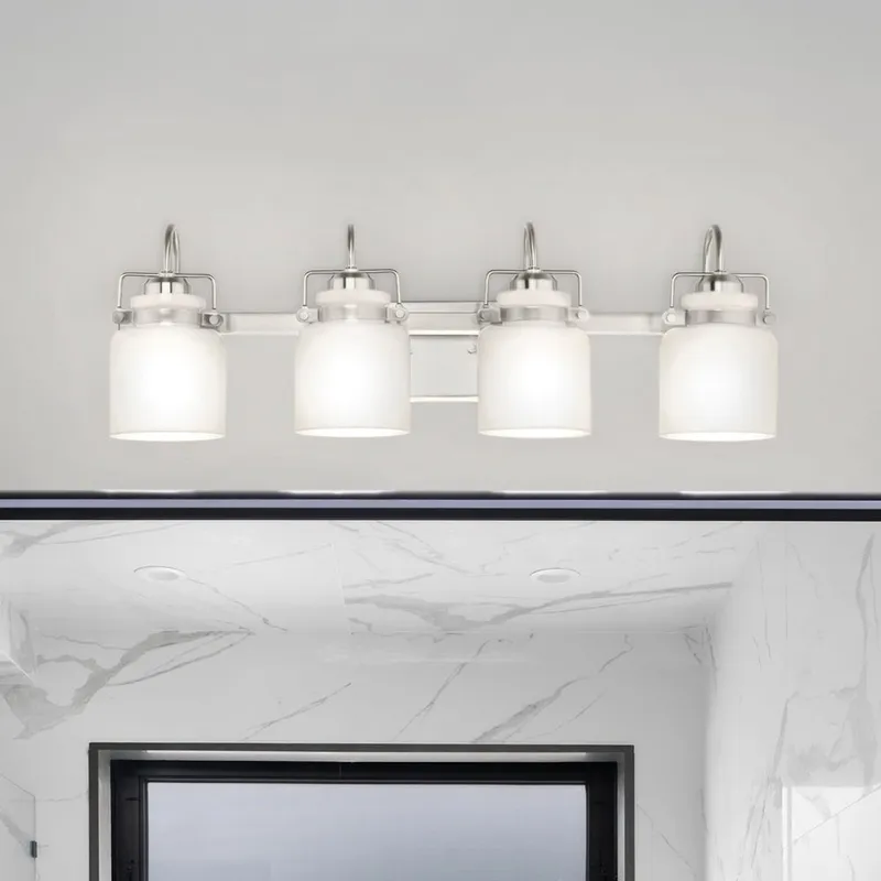 UHP4549 Transitional Indoor Bath Light, 9-1/8''H x 7-1/8"W x 29-1/8''D, Brushed Nickel Finish, Bowman Collection — Urban Ambiance LED Linear Lights 60.0W 3000K