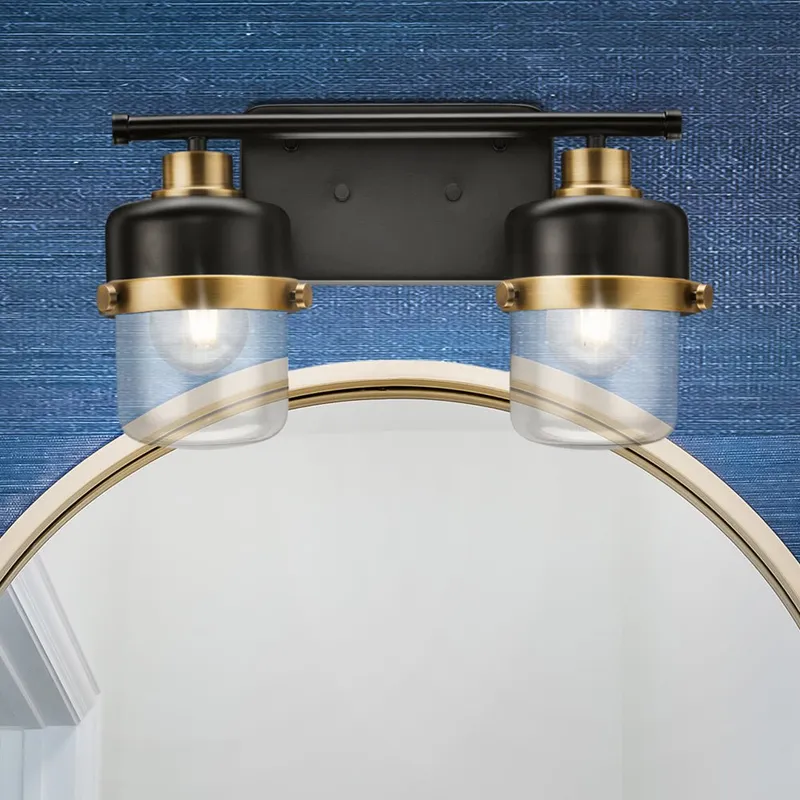 UHP4473 Industrial Indoor Bath Light, 8-3/8''H x 6-3/8"W x 14-5/8''D, Matte Black Finish, Olympia Collection — Urban Ambiance LED Smart & Connected Lighting 60.0W 3000K