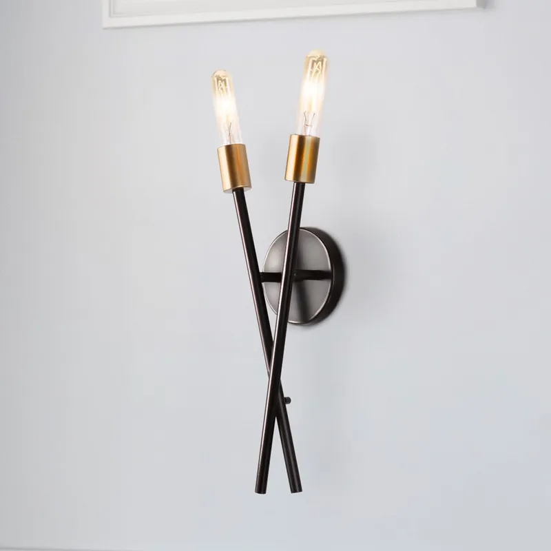 UHP4430 Mid Century Modern Indoor Wall Sconce, 17-3/4''H x 3-7/8"W x 7-1/4''D, Antique Bronze Finish, Miami Collection — Urban Ambiance LED Wall Lights 60.0W 3000K