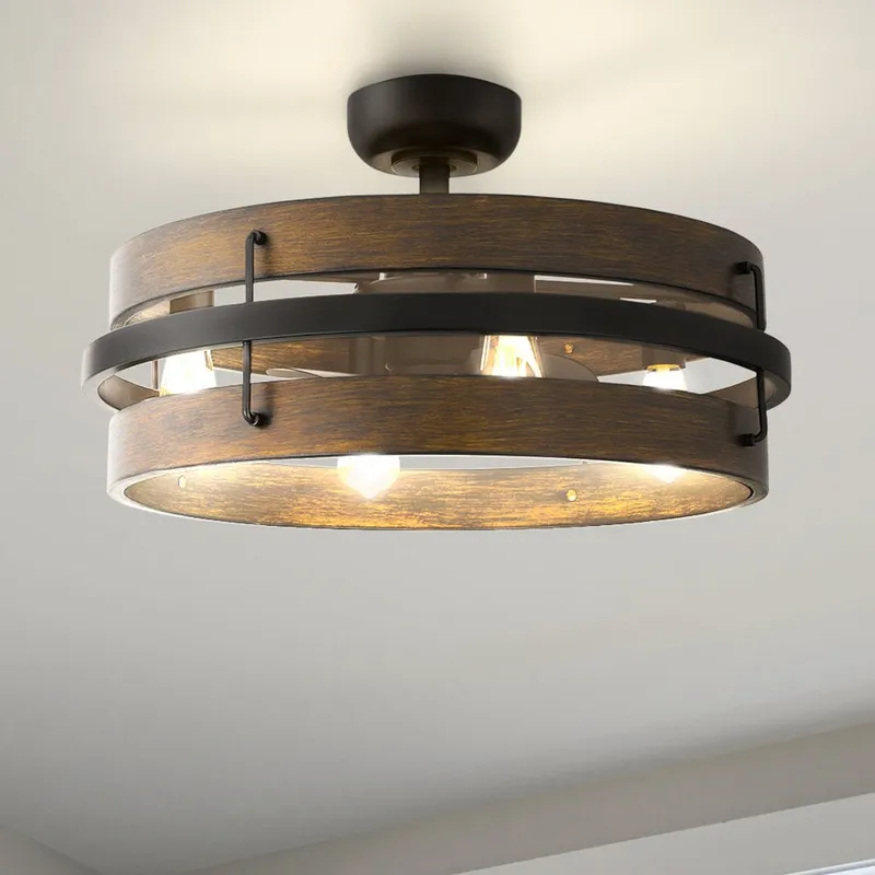 UQL9120 Modern Rustic Indoor Ceiling Fan, 10.25''H x 23.75''W x 23.75''D, Matte Black Finish, Bendigo Collection — Urban Ambiance LED Post Top Lights 8.0W 3000K