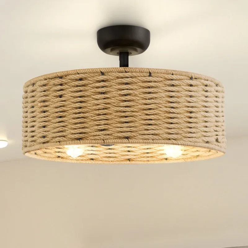 UQL9080 Natural Indoor Ceiling Fan, 9.25''H x 22.00''W x 22.00''D, Matte Black Finish, Bendigo Collection — Urban Ambiance LED Post Top Lights 8.0W 3000K