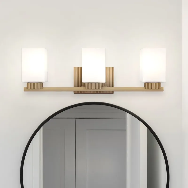 UQL5451 Posh Indoor Bath Light, 7.25''H x 23''W x 6.5''D, Bronze Gold Finish, Valletta Collection — Urban Ambiance LED Linear Lights 100.0W 3000K