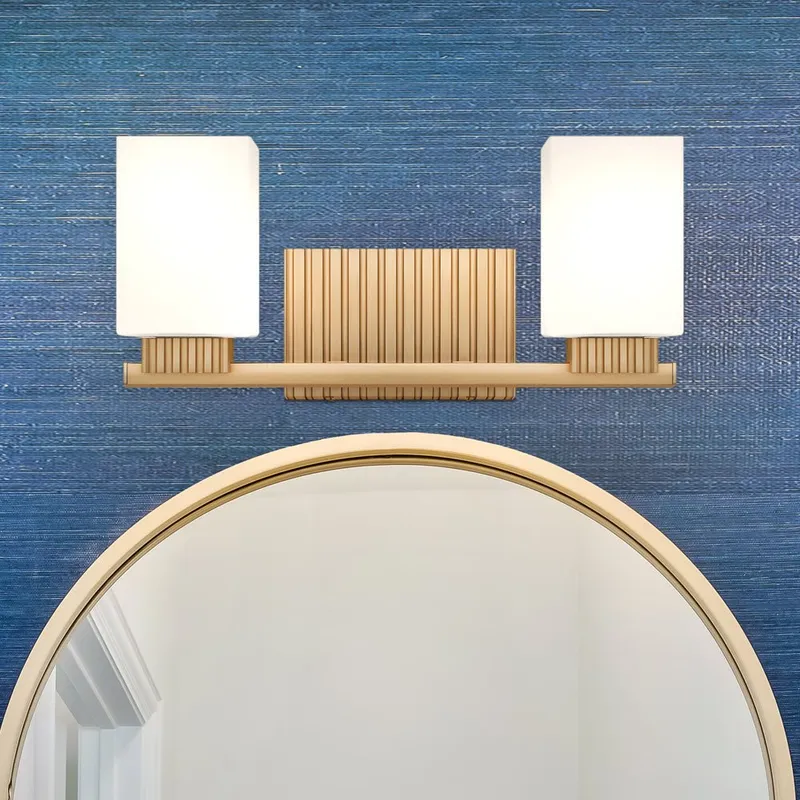 UQL5450 Posh Indoor Bath Light, 7.25''H x 16''W x 6.5''D, Bronze Gold Finish, Valletta Collection — Urban Ambiance LED Smart & Connected Lighting 100.0W 3000K