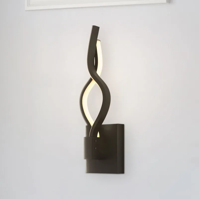 UQL5430 Contemporary Indoor Wall Sconce, 15.75''H x 4.5''W x 3.5''D, Matte Black Finish, Medina Collection — Urban Ambiance LED Wall Lights 8.0W 3000K