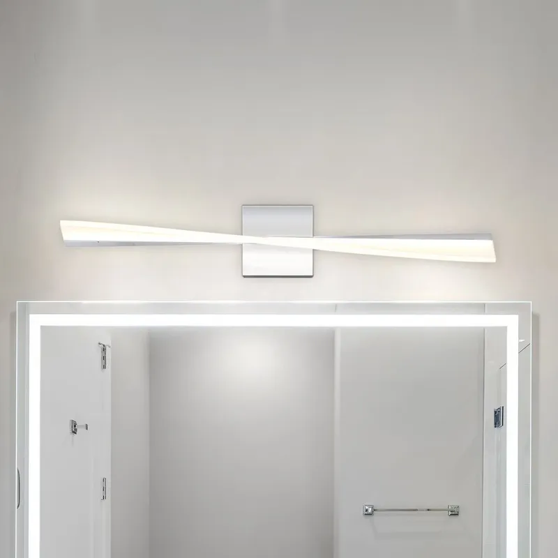 UQL5381 Contemporary Indoor Bath Light, 4.75''H x 28''W x 4.25''D, Polished Chrome Finish, Waverley Collection — Urban Ambiance LED Linear Lights 8.0W 3000K