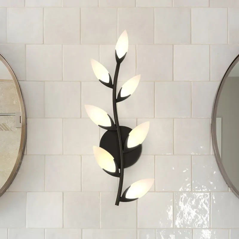 UQL5370 Glam Indoor Wall Sconce, 20.5''H x 8.75''W x 2.5''D, Matte Black Finish, Tallinn Collection — Urban Ambiance LED Wall Lights 14.0W 3000K
