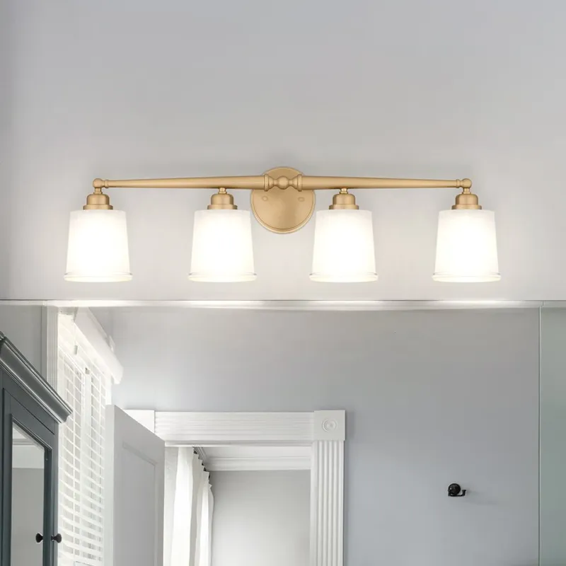 UQL5312 Classic Indoor Bath Light, 8.5''H x 32''W x 6.5''D, Bronze Gold Finish, Maddock Collection — Urban Ambiance LED Linear Lights 100.0W 3000K