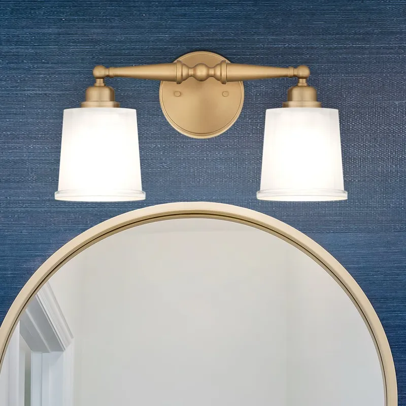UQL5310 Classic Indoor Bath Light, 8.5''H x 16''W x 6.5''D, Bronze Gold Finish, Maddock Collection — Urban Ambiance LED Smart & Connected Lighting 100.0W 3000K
