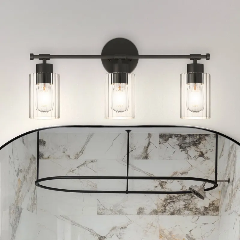 UQL5291 Modern Indoor Bath Light, 10.25''H x 23.5''W x 6.25''D, Matte Black Finish, Canberra Collection — Urban Ambiance LED Linear Lights 100.0W 3000K
