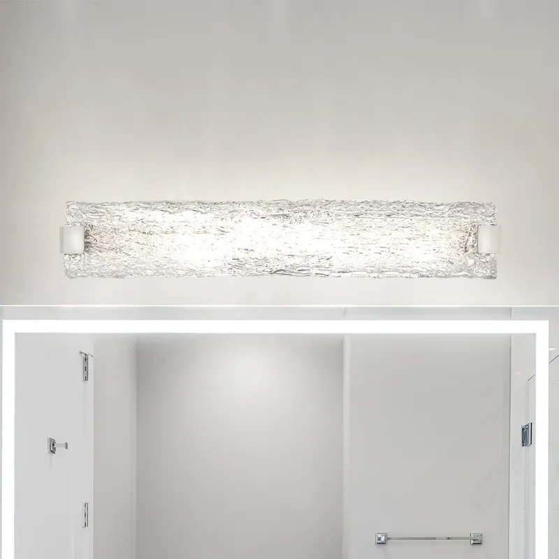 UQL5203 Contemporary Indoor Bath Light, 5.00''H x 32.00''W x 3.75''D, Polished Chrome Finish, Riga Collection — Urban Ambiance LED Linear Lights 8.0W 3000K