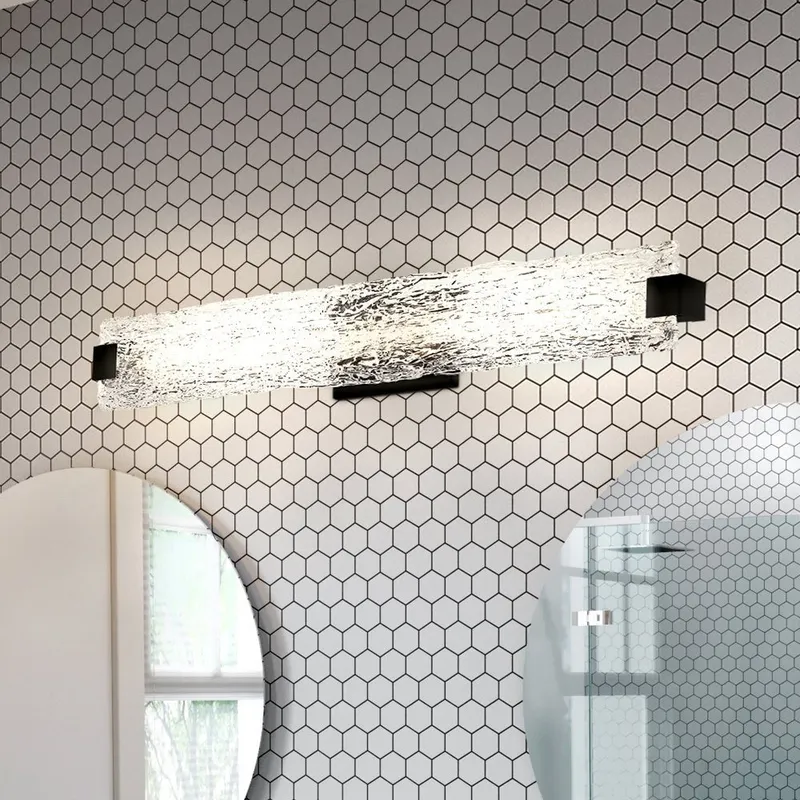 UQL5202 Contemporary Indoor Bath Light, 5.00''H x 32.00''W x 3.75''D, Matte Black Finish, Riga Collection — Urban Ambiance LED Linear Lights 8.0W 3000K