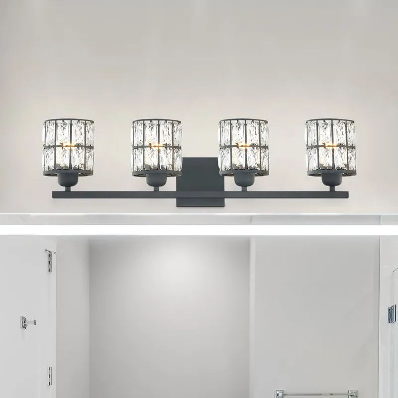 UQL4763 Cosmopolitan Indoor Bath Light, 8.00''H x 29.50''W x 6.25''D, Matte Black Finish, Casselton Collection — Urban Ambiance LED Linear Lights 100.0W 3000K