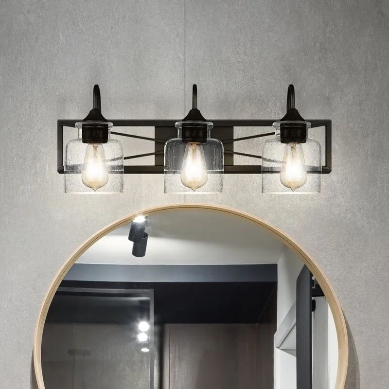 UQL4541 Contemporary Indoor Bath Light, 9.25''H x 24.00''W x 7.25''D, Matte Black Finish, Kassel Collection — Urban Ambiance LED Linear Lights 100.0W 3000K