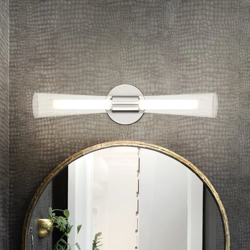 UQL4440 Luxe Industrial Indoor Bath Light, 22.00''H x 5.00''W x 5.00''D, Polished Chrome Finish, Stanley Collection — Urban Ambiance LED Linear Lights 8.0W 3000K