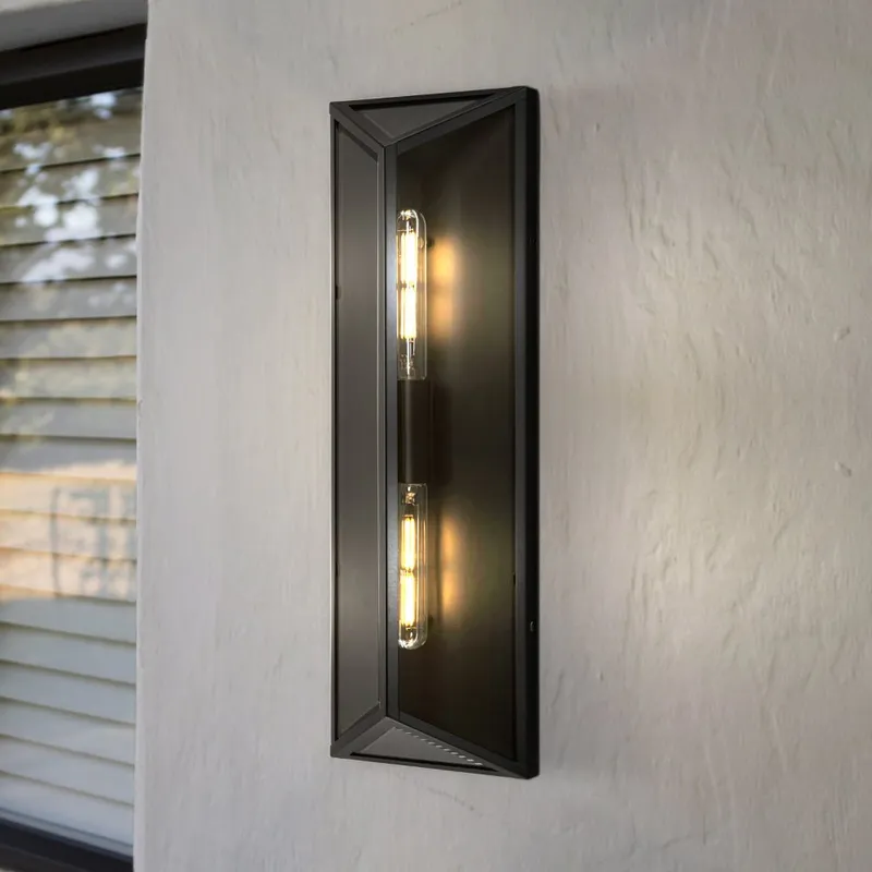 UHP1581 Modern Outdoor Wall Sconce, 24''H x 4-5/8"W x 7-1/2''D, Matte Black Finish, Tiverton Collection — Urban Ambiance LED Wall Lights 60.0W 3000K