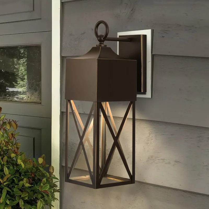 UHP1563 Modern Farmhouse Outdoor Wall Sconce, 23-1/4''H x 9-1/2"W x 7''D, Antique Bronze Finish, Sunnybank Collection — Urban Ambiance LED Wall Lights 100.0W 3000K