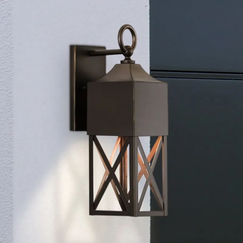UHP1561 Modern Farmhouse Outdoor Wall Sconce, 18-3/8''H x 8-1/4"W x 5-3/4''D, Antique Bronze Finish, Sunnybank Collection — Urban Ambiance LED Wall Lights 100.0W 3000K