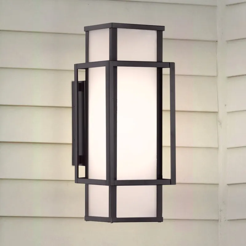 UHP1541 Contemporary Outdoor Wall Sconce, 18''H x 7-5/8"W x 6''D, Matte Black Finish, Cavalier Collection — Urban Ambiance LED Wall Lights 60.0W 3000K
