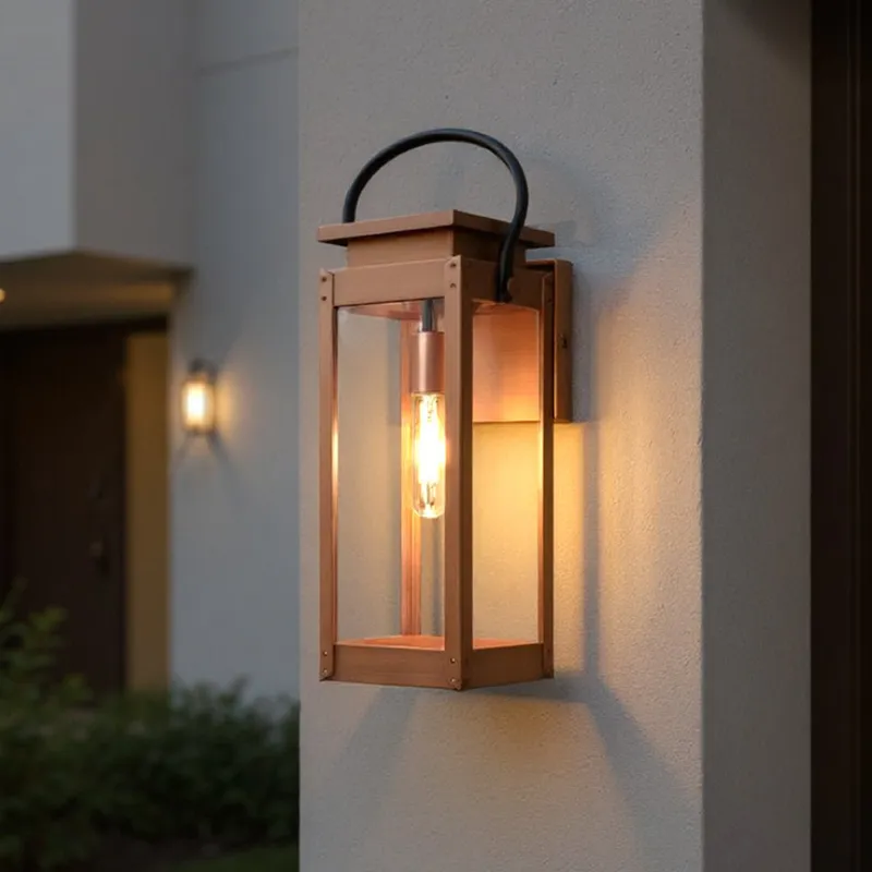 UHP1534 Modern Farmhouse Outdoor Wall Sconce, 19-3/8''H x 6-1/2"W x 7-7/8''D, Antique Copper Finish, Darwin Collection — Urban Ambiance LED Wall Lights 100.0W 3000K