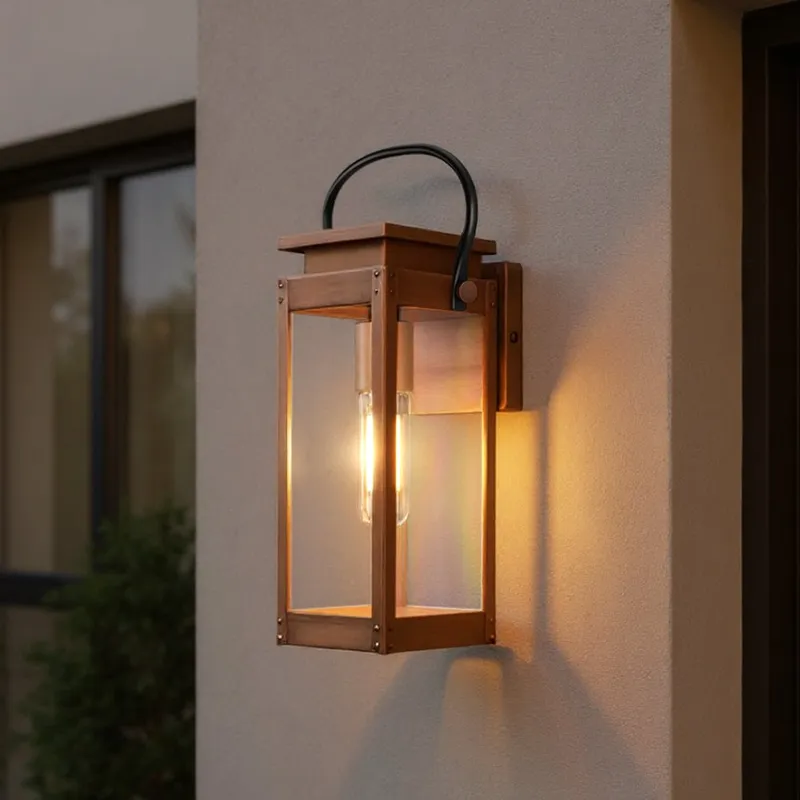 UHP1533 Modern Farmhouse Outdoor Wall Sconce, 15-7/8''H x 5-1/2"W x 6-1/2''D, Antique Copper Finish, Darwin Collection — Urban Ambiance LED Wall Lights 100.0W 3000K