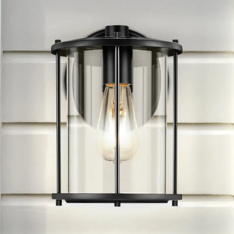 UHP1526 Farmhouse Outdoor Wall Sconce, 9-1/2''H x 7-3/4"W x 6-1/2''D, Matte Black Finish, Bankstown Collection — Urban Ambiance LED Wall Lights 100.0W 3000K