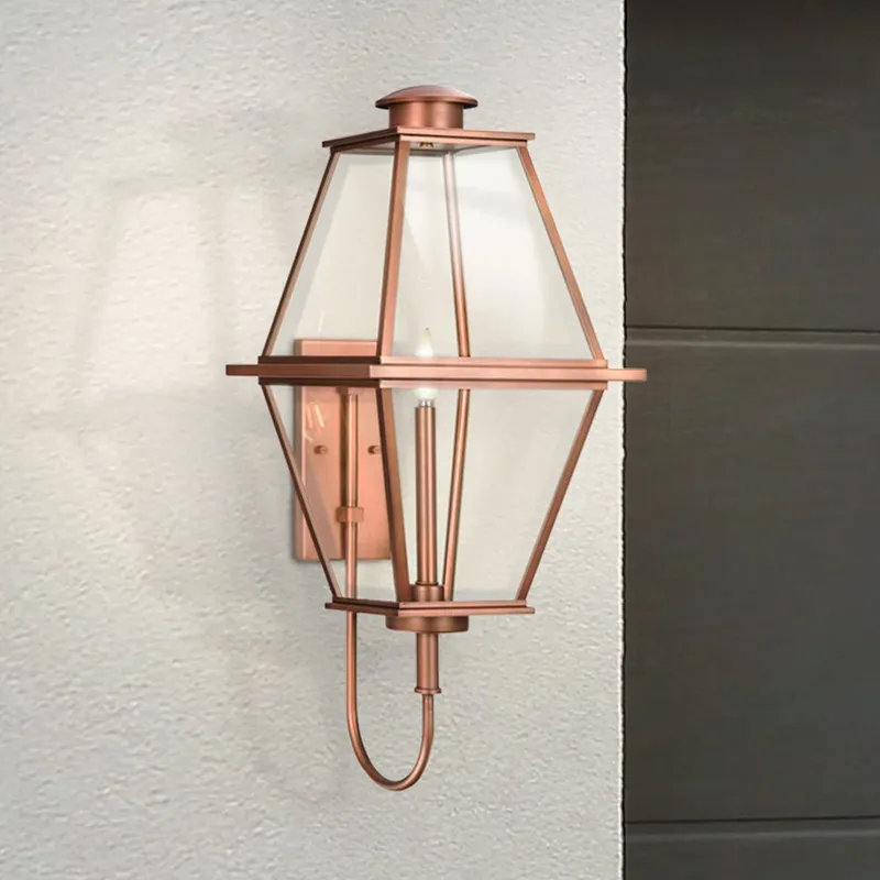 UHP1519 Vintage Outdoor Wall Sconce, 32''H x 13-7/8"W x 12-3/4''D, Antique Copper Finish, Solingen Collection — Urban Ambiance LED Wall Lights 60.0W 3000K