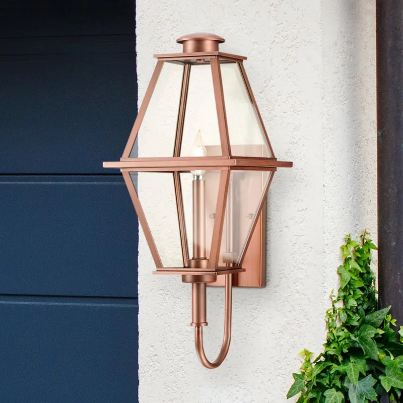 UHP1517 Vintage Outdoor Wall Sconce, 24''H x 10-5/8"W x 9-1/2''D, Antique Copper Finish, Solingen Collection — Urban Ambiance LED Wall Lights 60.0W 3000K