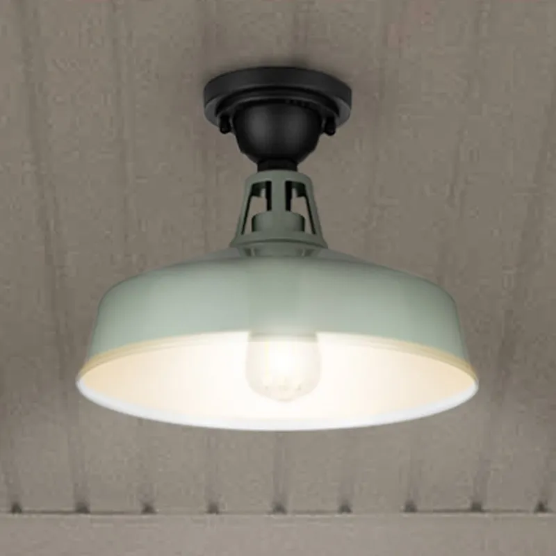 UHP1496 Industrial Outdoor Ceiling Light, 9-1/2''H x 13-1/4"W x 13-1/4''D, Pistachio Finish, Gary Collection — Urban Ambiance LED Post Top Lights 100.0W 3000K