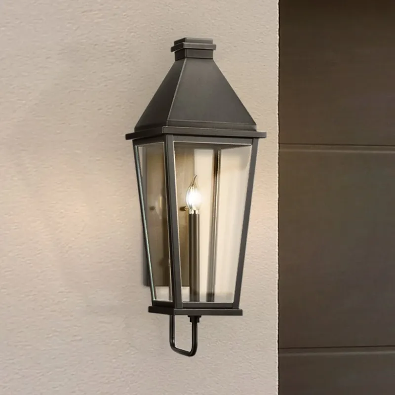 UHP1483 Tudor Outdoor Wall Sconce, 29''H x 11"W x 9-1/8''D, Textured Black Finish, Helena Collection — Urban Ambiance LED Wall Lights 60.0W 3000K