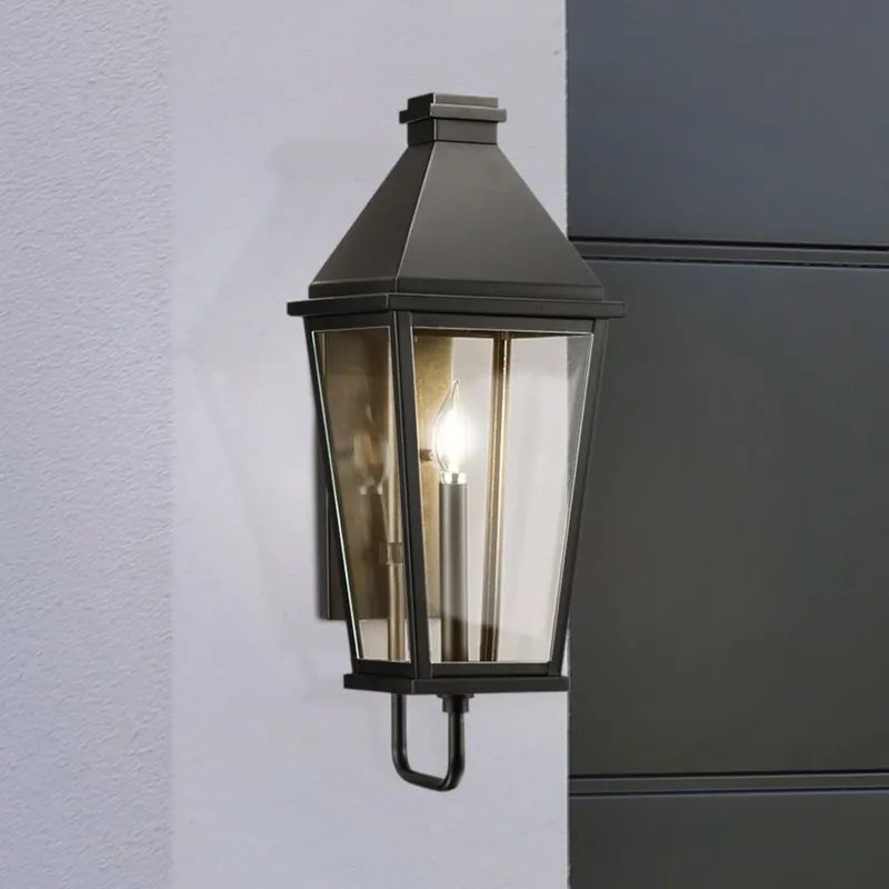 UHP1482 Tudor Outdoor Wall Sconce, 23-1/2''H x 9-1/2"W x 8''D, Textured Black Finish, Helena Collection — Urban Ambiance LED Wall Lights 60.0W 3000K