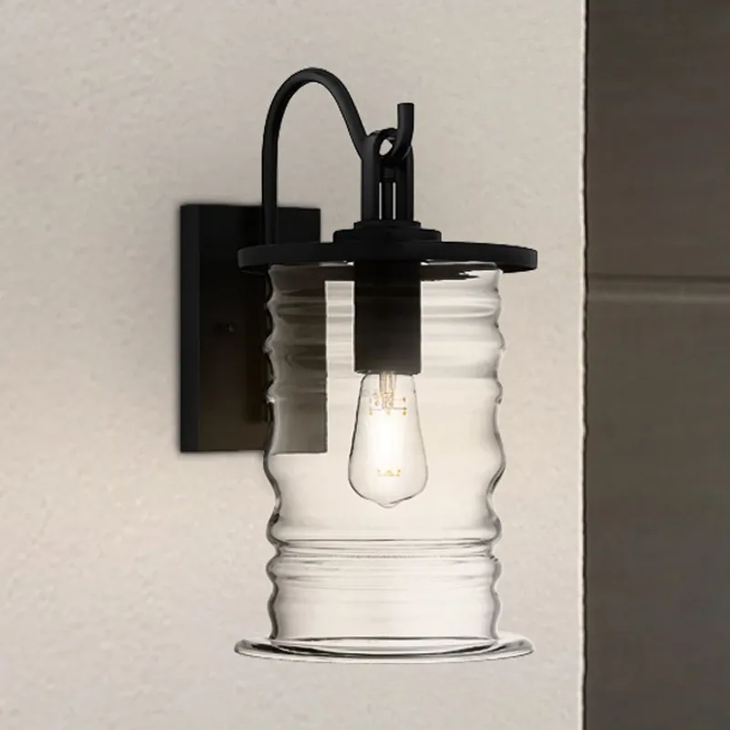UQL10011 Classic Outdoor Wall Sconce, 17''H x 8.5''W x 11.25''D, Matte Black Finish, Dayton Collection — Urban Ambiance LED Wall Lights 100.0W 3000K