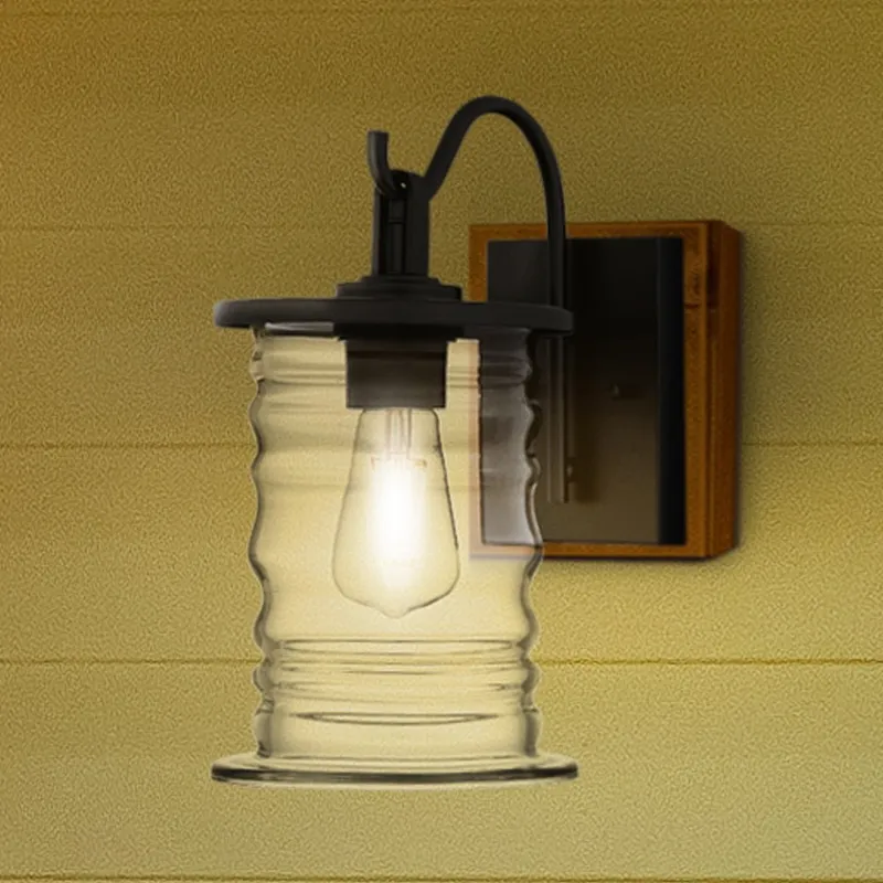 UQL10010 Classic Outdoor Wall Sconce, 13''H x 6.5''W x 8.75''D, Matte Black Finish, Dayton Collection — Urban Ambiance LED Wall Lights 100.0W 3000K