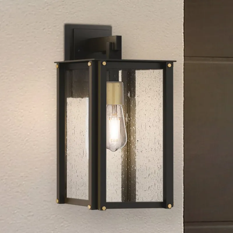 UQL10004 Mid Century Modern Outdoor Wall Sconce, 18''H x 9.25''W x 10.75''D, Matte Black Finish, Southbank Collection — Urban Ambiance LED Wall Lights 100.0W 3000K