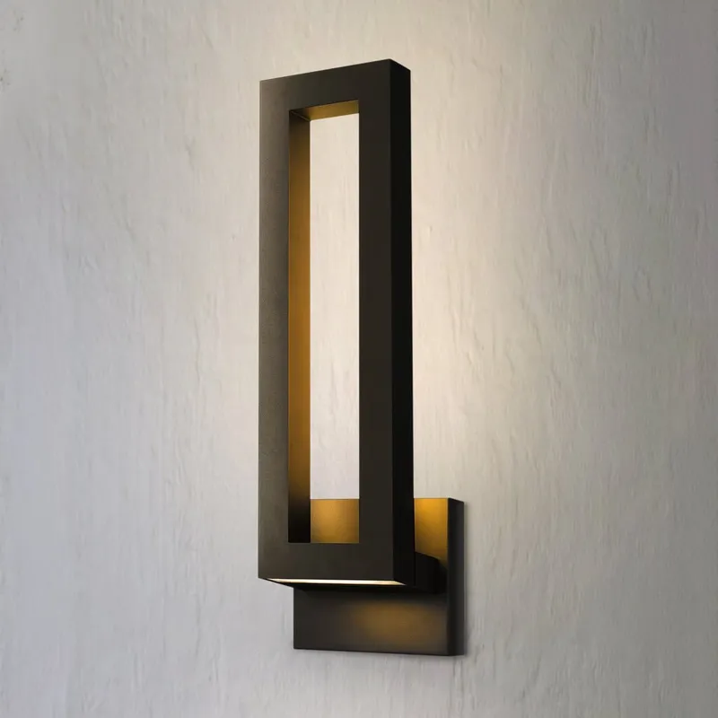 UQL10000 Contemporary Outdoor Wall Sconce, 18.25''H x 5.75''W x 4.25''D, Earth Black Finish, Konstanz Collection — Urban Ambiance LED Wall Lights 8.0W 3000K