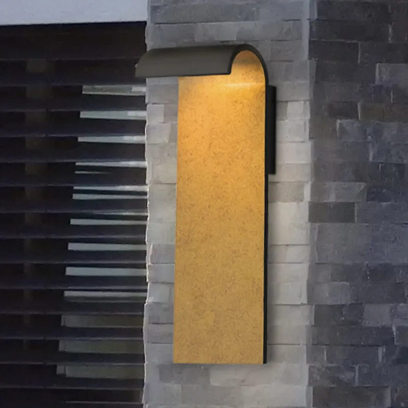 UQL1980 Contemporary Outdoor Wall Sconce, 16''H x 6''W x 4.75''D, Matte Black Finish, Mayville Collection — Urban Ambiance LED Wall Lights 8.0W 3000K