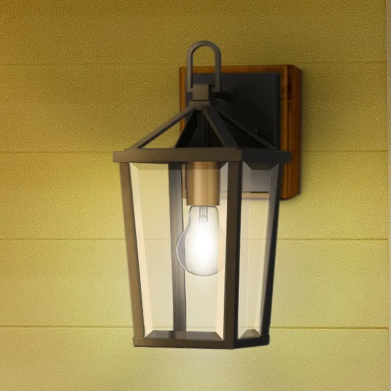 UQL1961 Urban Loft Outdoor Wall Sconce, 13.25''H x 6''W x 6.75''D, Matte Black Finish, Ulm Collection — Urban Ambiance LED Wall Lights 100.0W 3000K