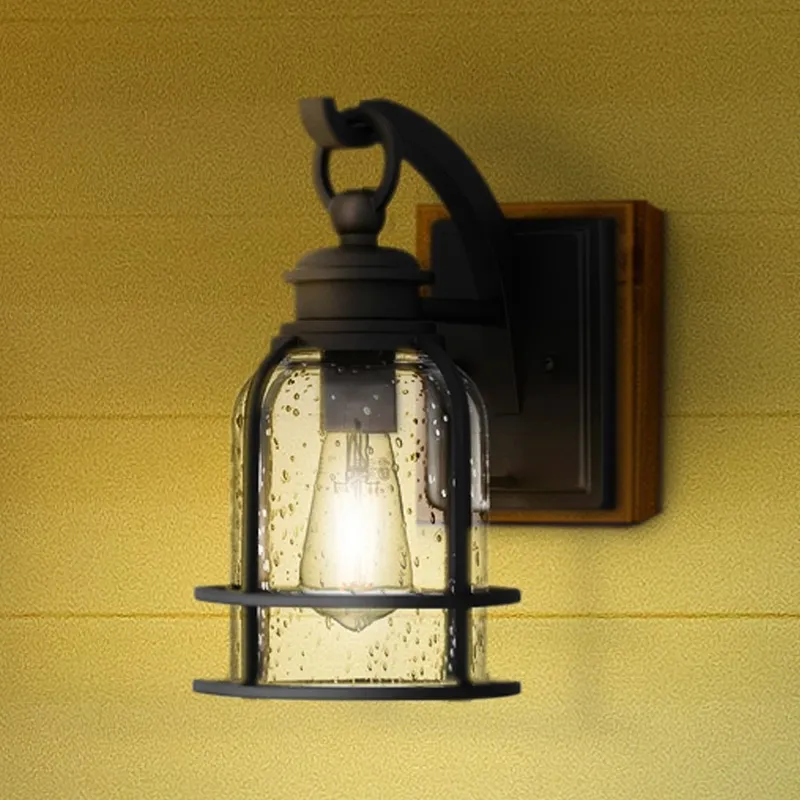 UQL1940 Coastal Outdoor Wall Sconce, 12''H x 6.5''W x 8.5''D, Earth Black Finish, Lausanne Collection — Urban Ambiance LED Wall Lights 100.0W 3000K