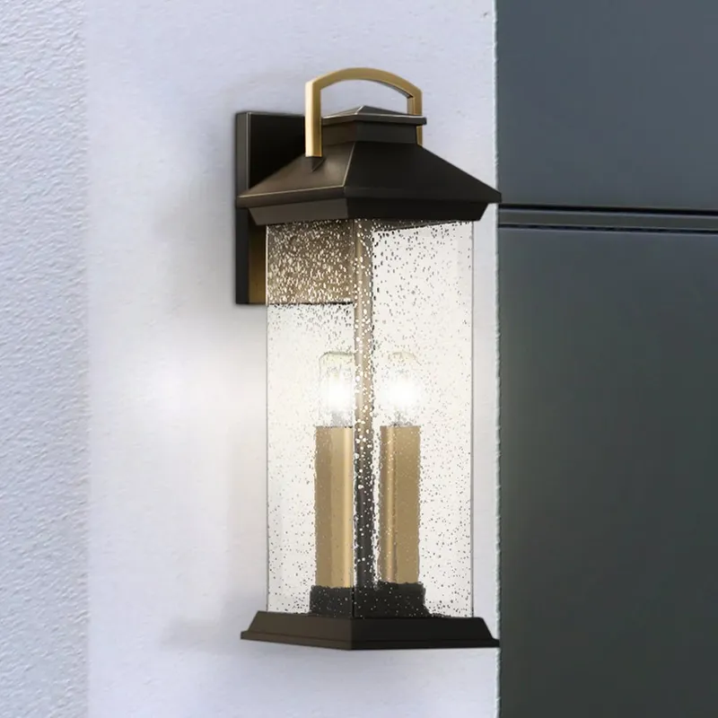 UQL1902 New Traditional Outdoor Wall Sconce, 19''H x 6.5''W x 7.5''D, Earth Black Finish, Chatswood Collection — Urban Ambiance LED Wall Lights 60.0W 3000K
