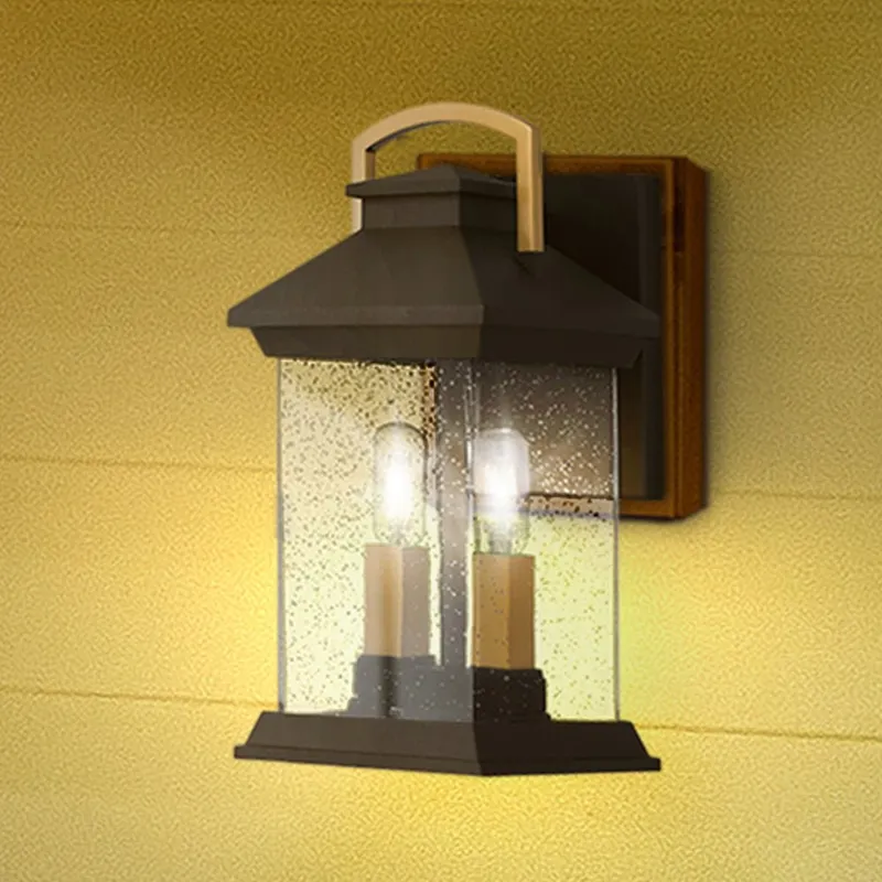 UQL1900 New Traditional Outdoor Wall Sconce, 13''H x 6.5''W x 7.5''D, Earth Black Finish, Chatswood Collection — Urban Ambiance LED Wall Lights 60.0W 3000K